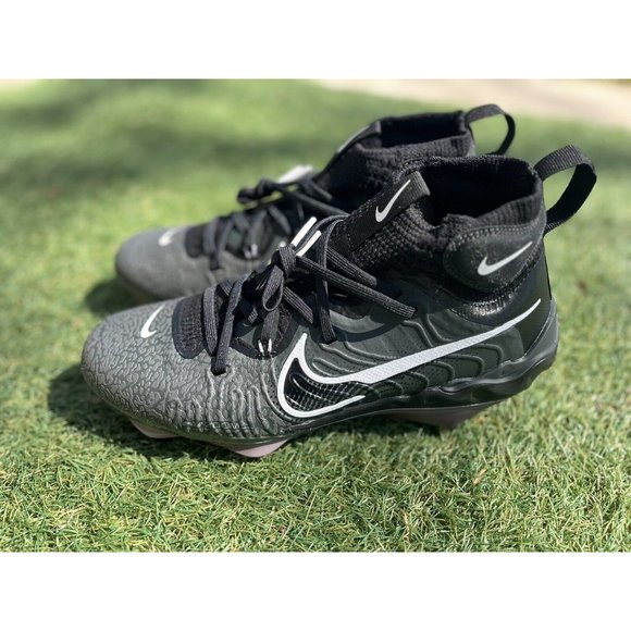 Men\'s Nike Alpha Huarache NXT Black Metal Baseball Cleats DJ6517-010 Size 8.5 main image 4